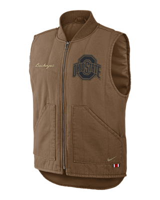Ohio State Academic Men's Nike College Padded Full-Zip Vest. Nike.com